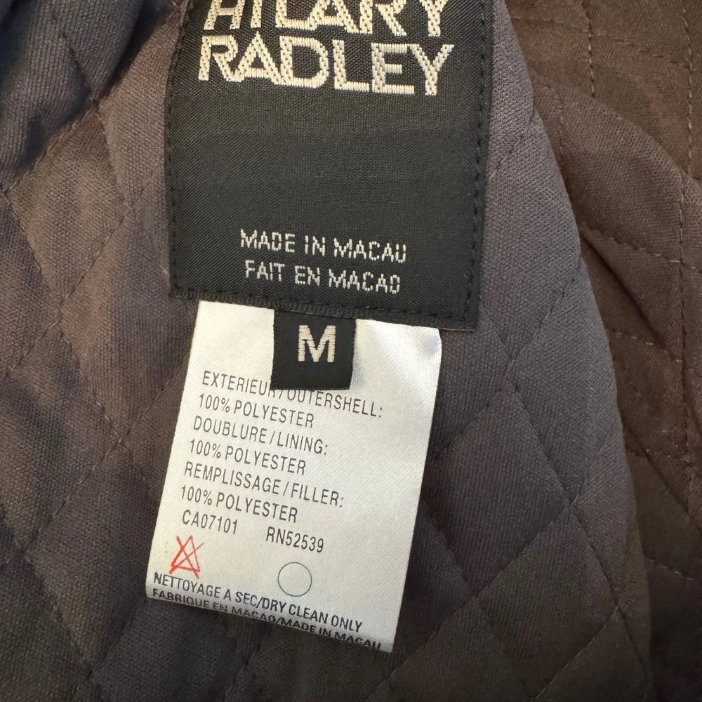 Hilary Radley Womens Black‎ Quilted Equestrian Snap Jacket Coat M Countryside